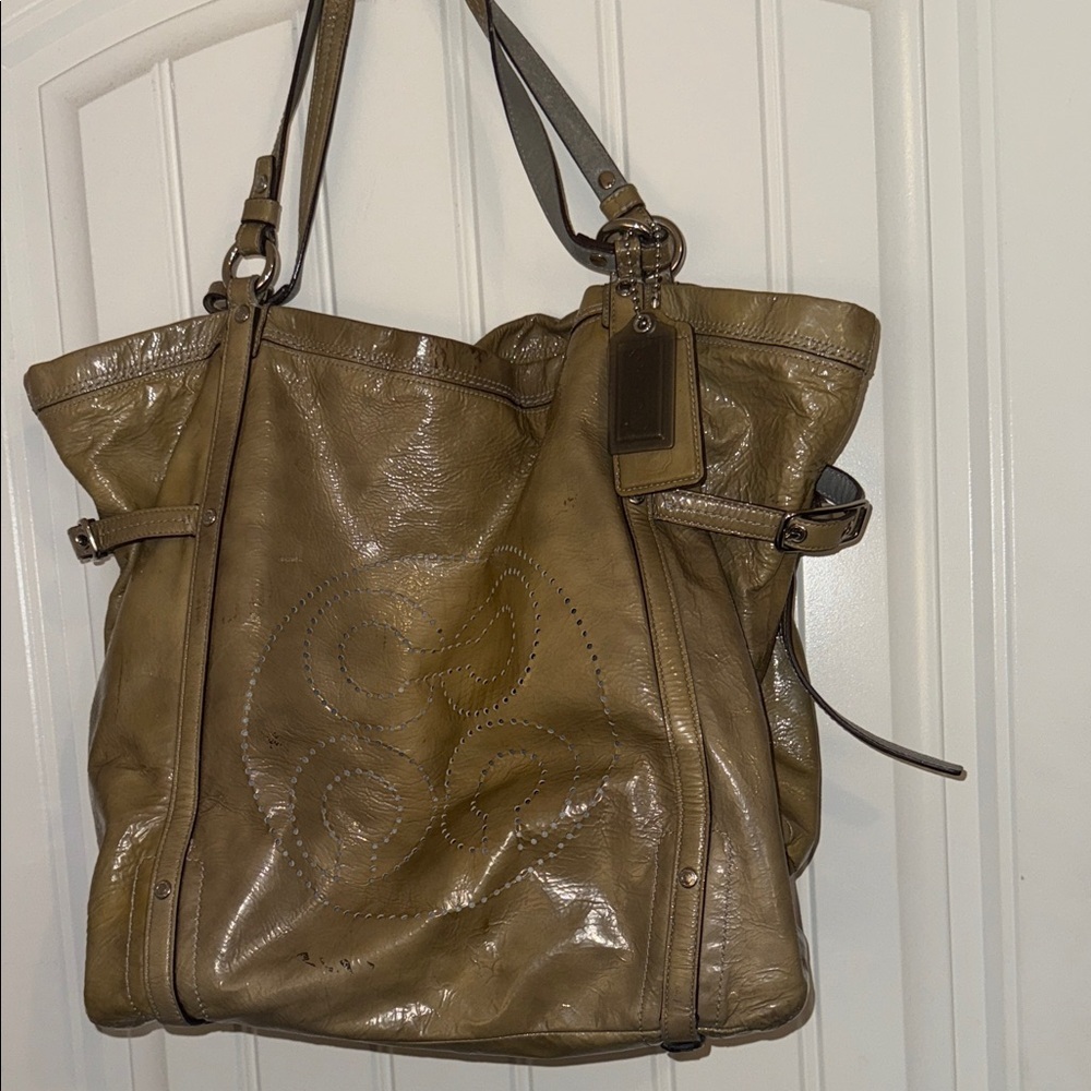 Coach Brown Leather Tote Bag